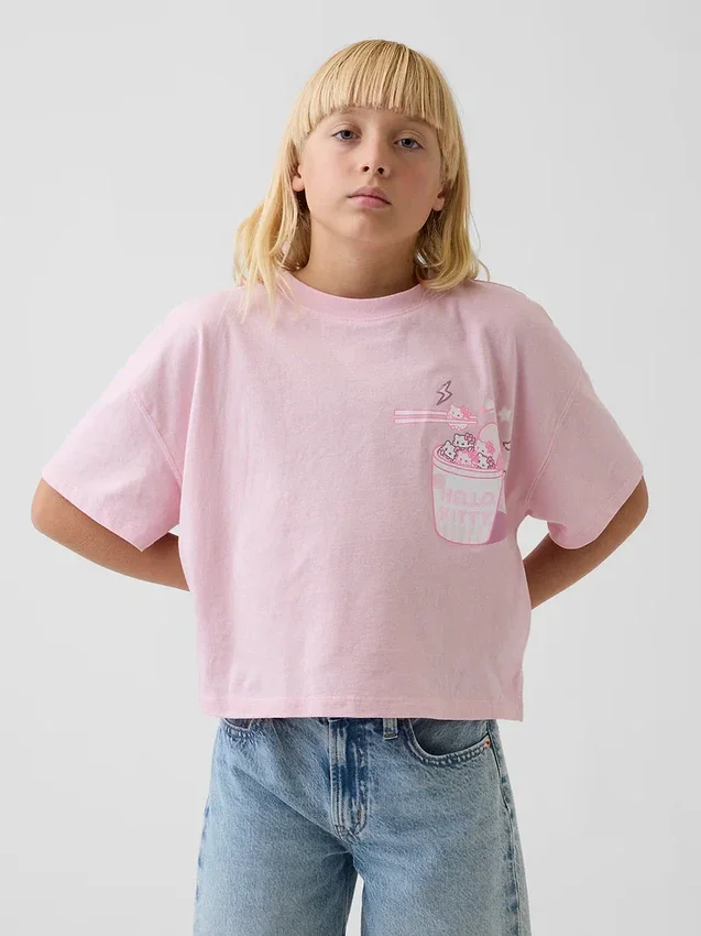 Hello Kitty oversized boxy T-shirt voor kinderen