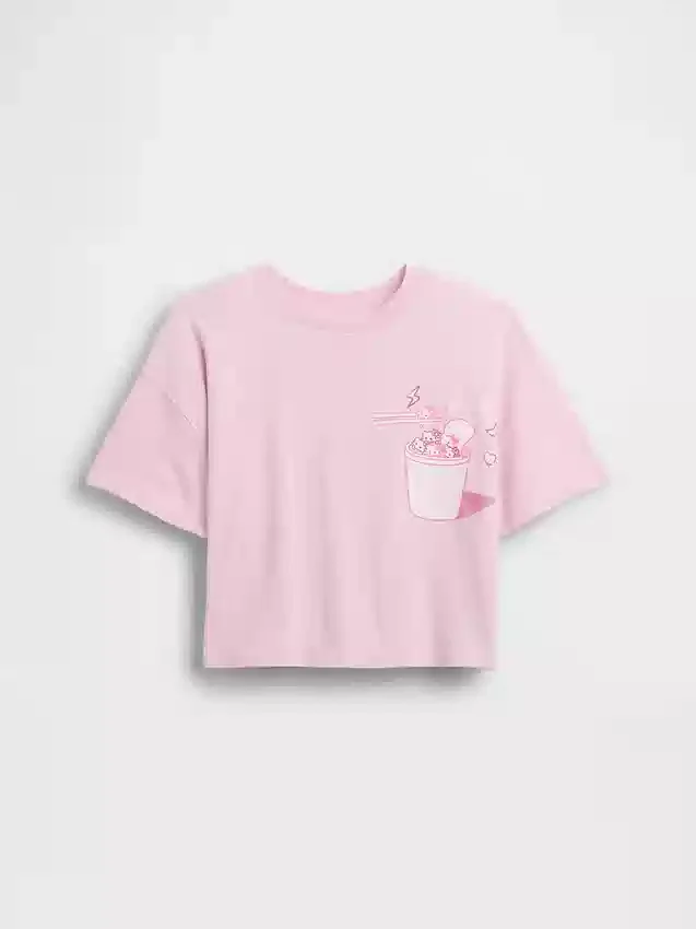 Hello Kitty oversized boxy T-shirt voor kinderen
