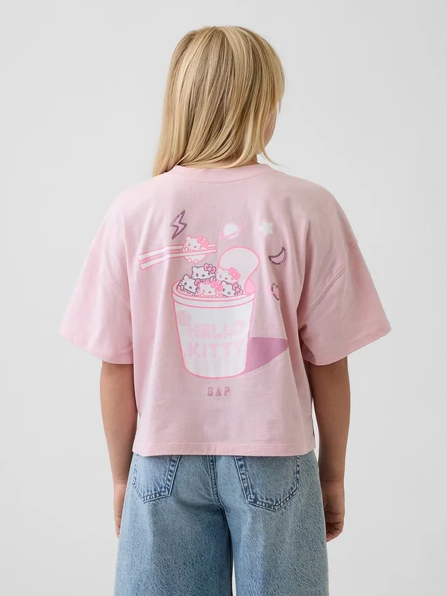 Hello Kitty oversized boxy T-shirt voor kinderen