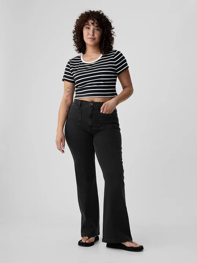 High-rise '70s flare-Jeans