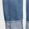 High-rise Barrel-Jeans met omgeslagen boorden