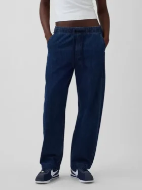 High Rise Easy Barrel-Jeans