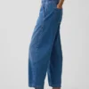 High Rise Easy Barrel-Jeans