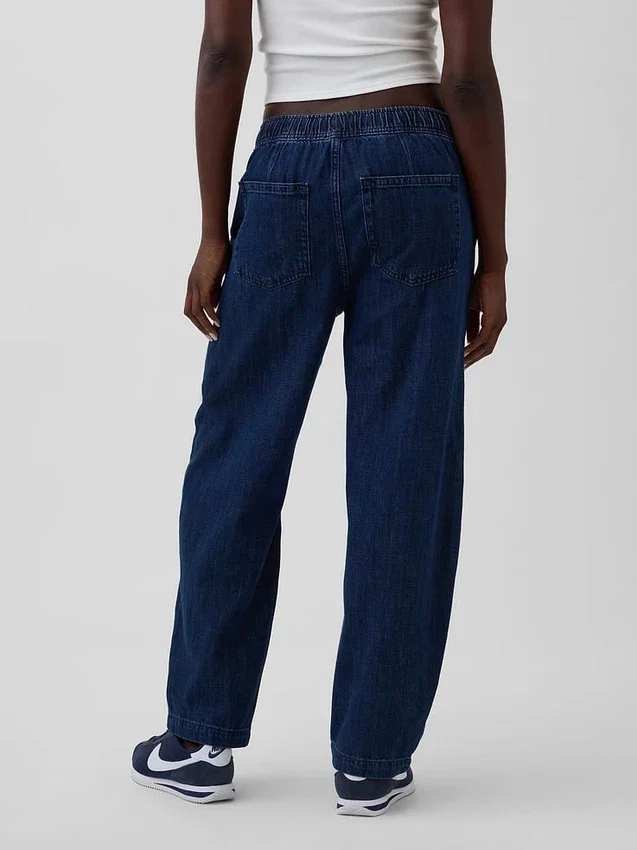 High Rise Easy Barrel-Jeans