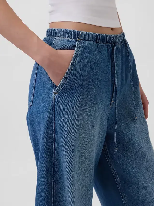 High Rise Easy Barrel-Jeans