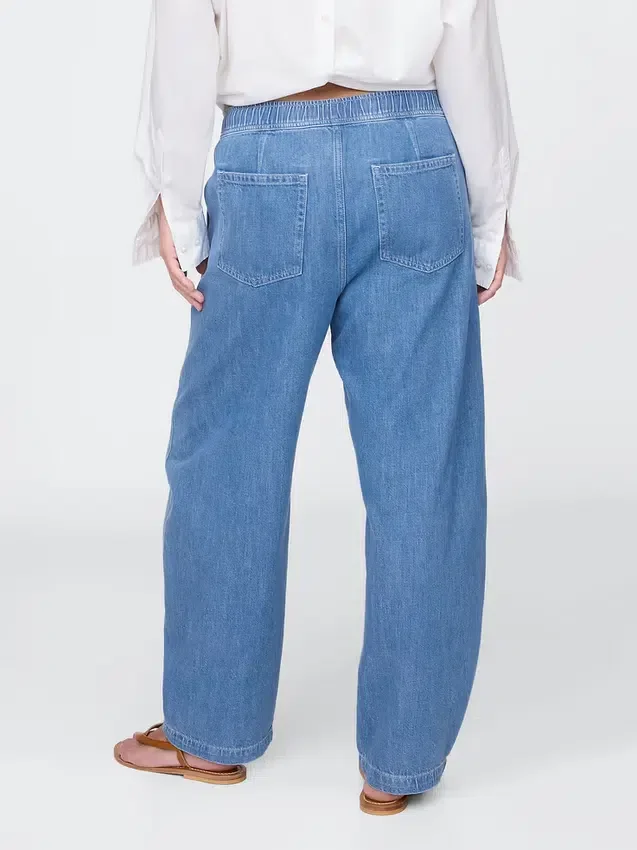 High Rise Easy Barrel-Jeans