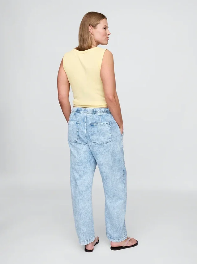 High Rise Easy Barrel-Jeans