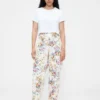 High Rise Floral Barrel-Jeans
