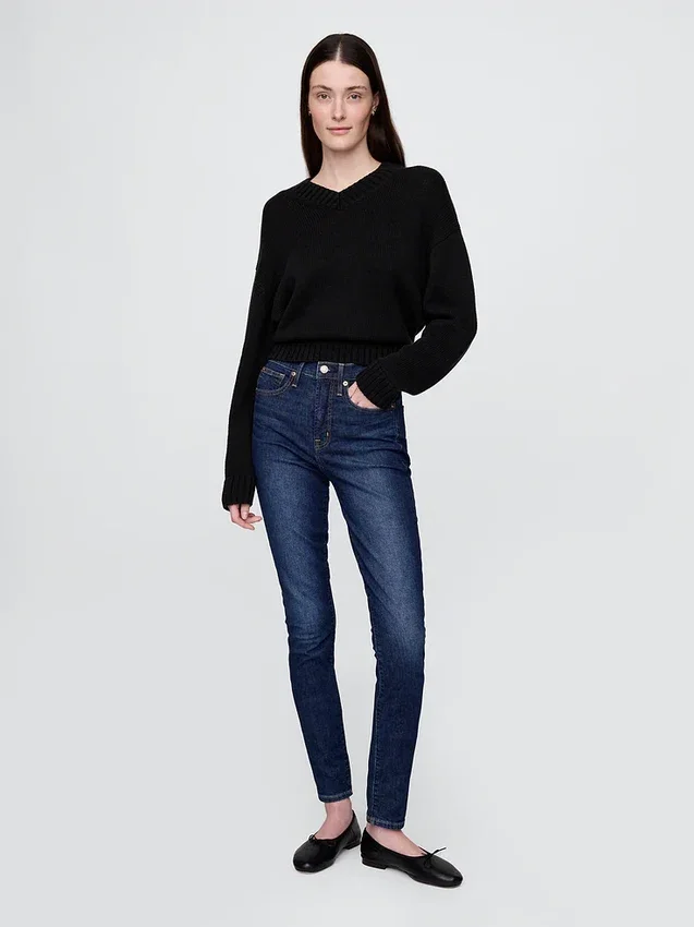 High Rise True Skinny-Jeans