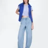 High Rise Ultrasoft Barrel-Jeans