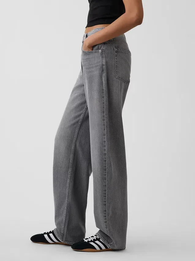 High Rise Ultrasoft Barrel-Jeans