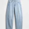 High Rise Ultrasoft Barrel-Jeans
