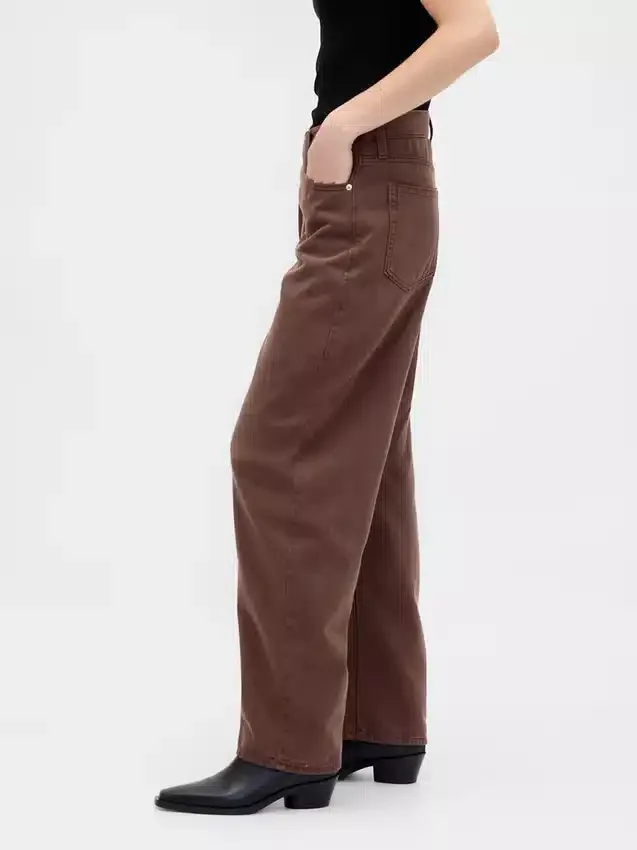 High Rise Ultrasoft Crossover Barrel-Jeans