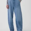 High Rise Ultrasoft Easy Barrel-Jeans