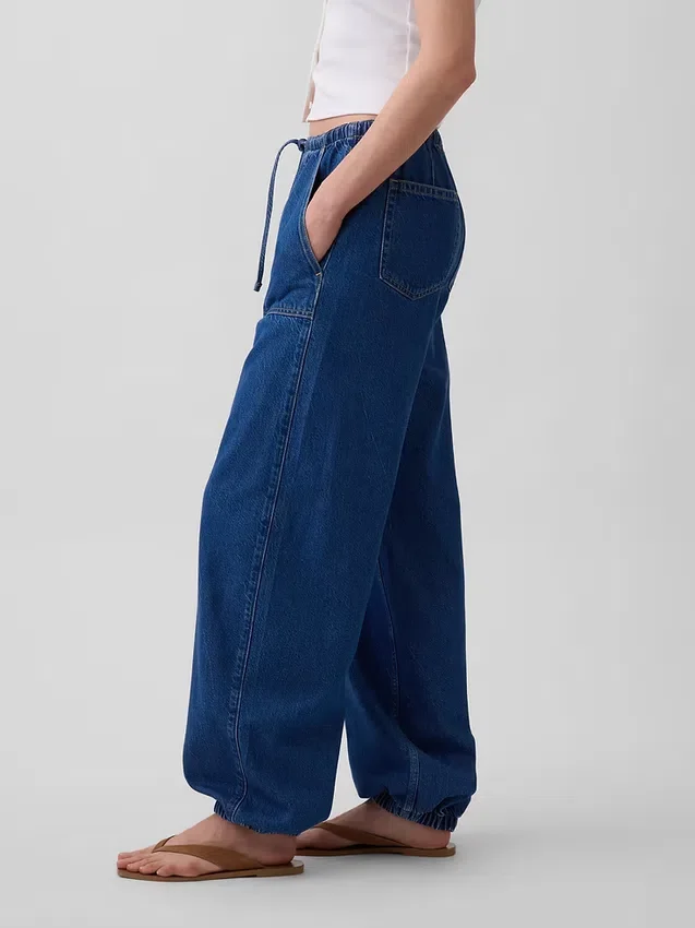 High Rise Ultrasoft Easy Barrel-Jeans