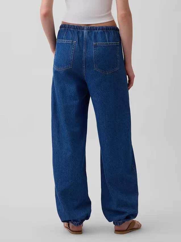 High Rise Ultrasoft Easy Barrel-Jeans
