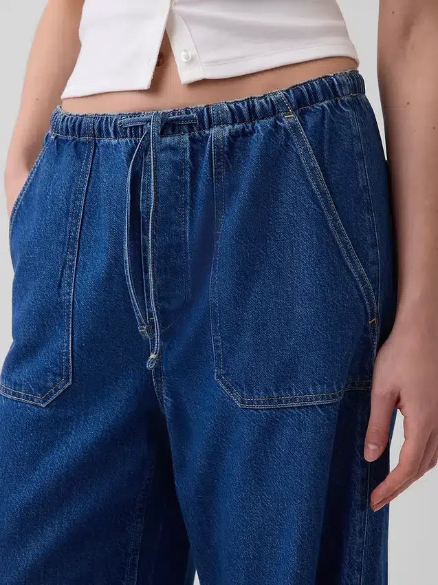 High Rise Ultrasoft Easy Barrel-Jeans