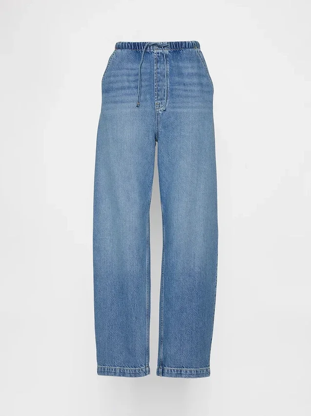High Rise Ultrasoft Easy Barrel-Jeans