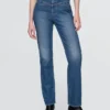 High Rise Western '90s Slim Straight-Jeans