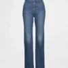 High Rise Western '90s Slim Straight-Jeans