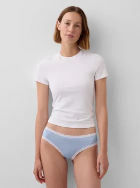 Hipster met kanten rand van biologisch stretchkatoen