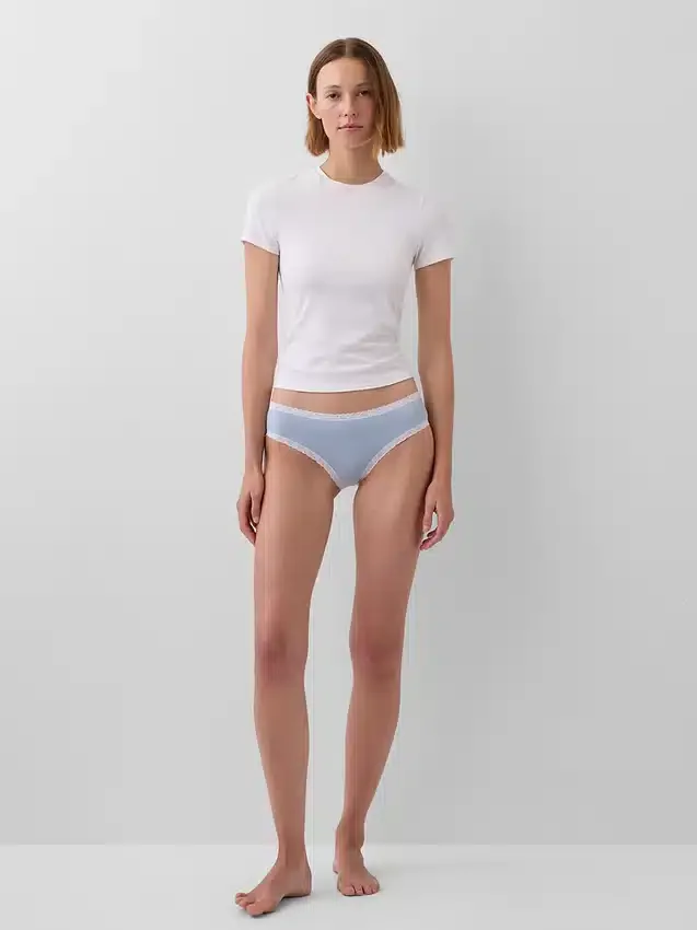 Hipster met kanten rand van biologisch stretchkatoen