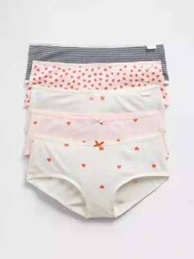 Hipster-slipjes van biologisch stretchkatoen voor kinderen (5-pack)