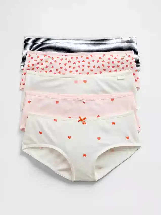 Hipster-slipjes van biologisch stretchkatoen voor kinderen (5-pack)