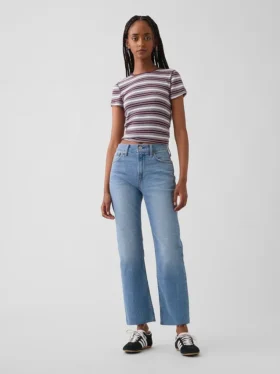 Hoge taille '90s slim straight cropped Jeans