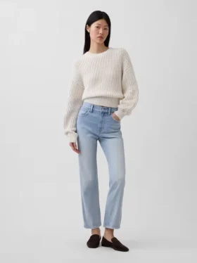 Hoge taille '90s slim straight cropped Jeans