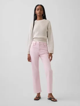 Hoge taille '90s slim straight cropped Jeans