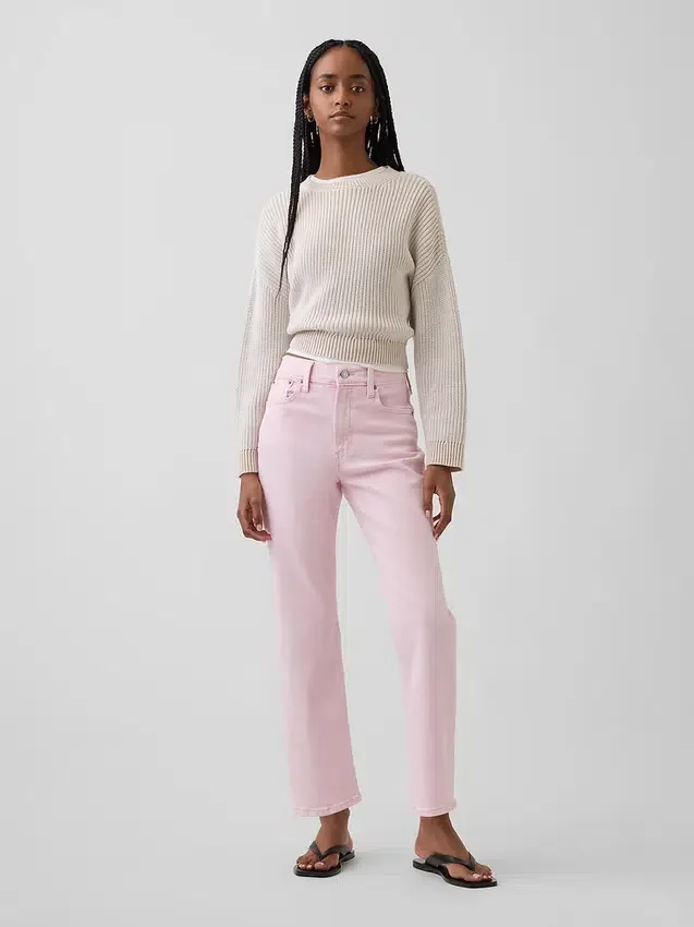 Hoge taille '90s slim straight cropped Jeans