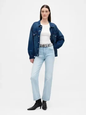 Hoge taille '90s slim straight cropped Jeans