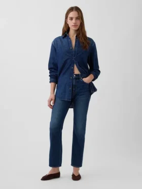 Hoge taille '90s slim straight cropped Jeans