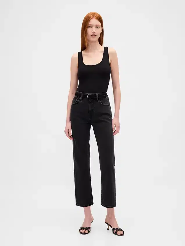 Hoge taille '90s slim straight cropped Jeans