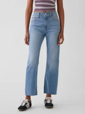 Hoge taille ’90s slim straight cropped Jeans
