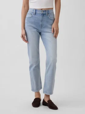 Hoge taille ’90s slim straight cropped Jeans