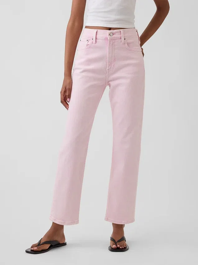 Hoge taille '90s slim straight cropped Jeans