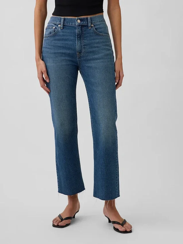 Hoge taille '90s slim straight cropped Jeans