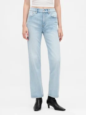Hoge taille ’90s slim straight cropped Jeans