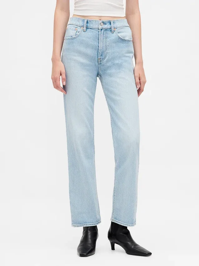 Hoge taille '90s slim straight cropped Jeans