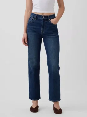 Hoge taille ’90s slim straight cropped Jeans