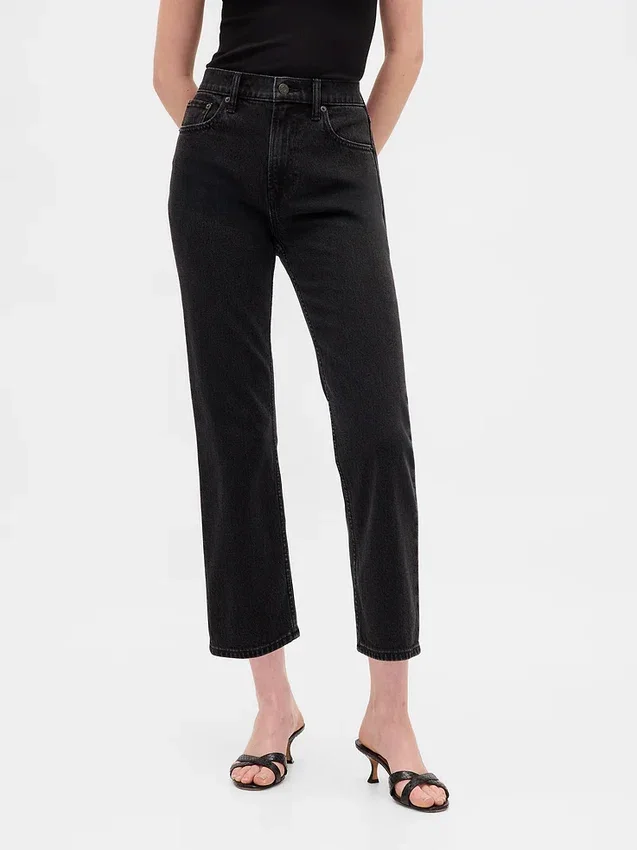 Hoge taille '90s slim straight cropped Jeans