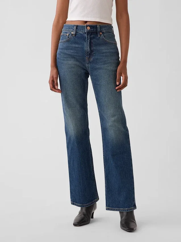 Hoge taille '90s slim straight cropped Jeans