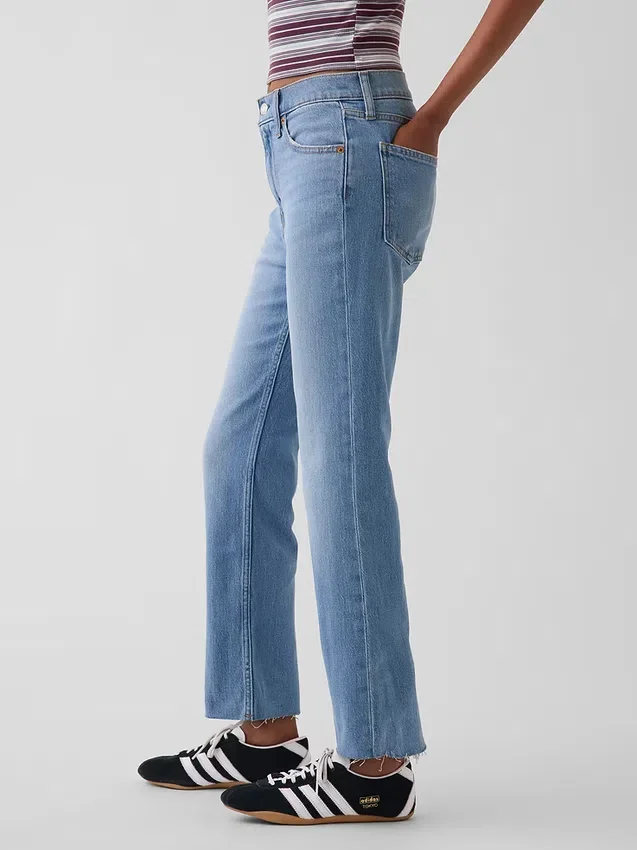 Hoge taille '90s slim straight cropped Jeans