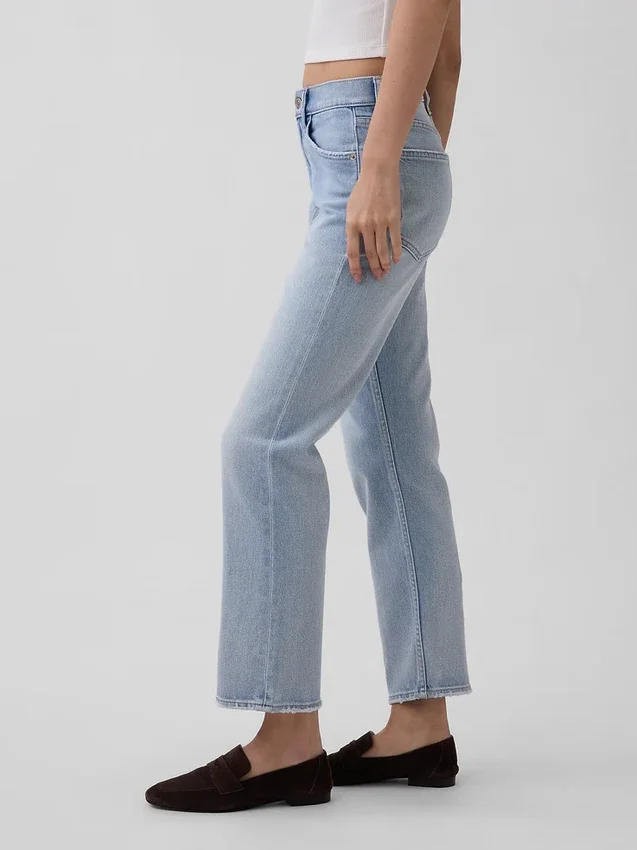 Hoge taille '90s slim straight cropped Jeans