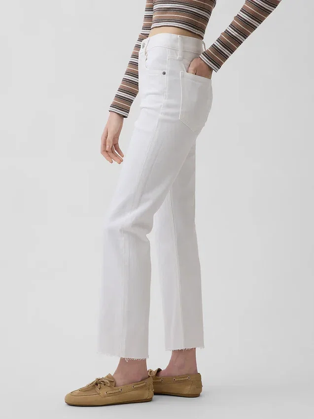 Hoge taille '90s slim straight cropped Jeans