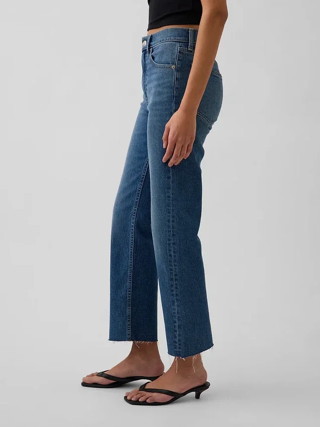 Hoge taille '90s slim straight cropped Jeans