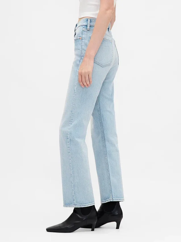 Hoge taille '90s slim straight cropped Jeans