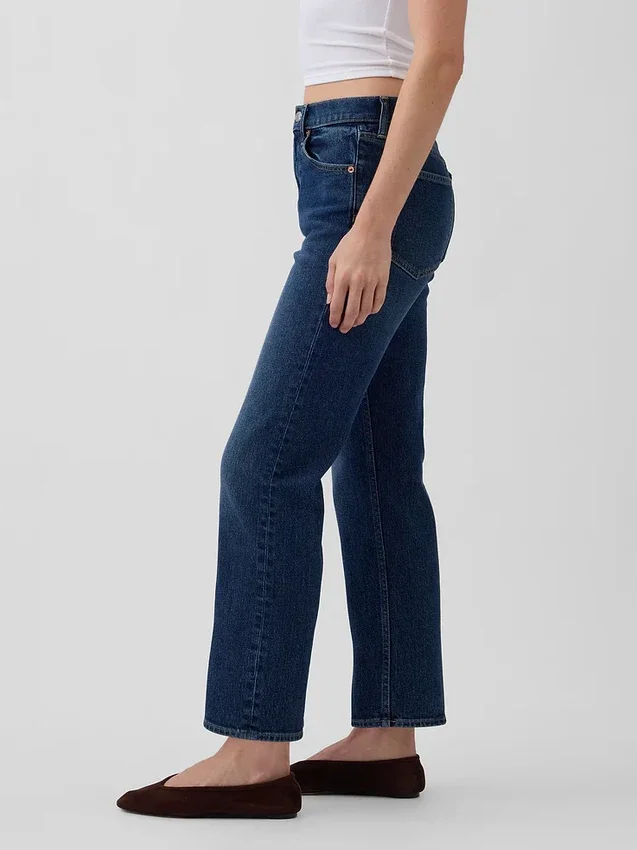 Hoge taille '90s slim straight cropped Jeans